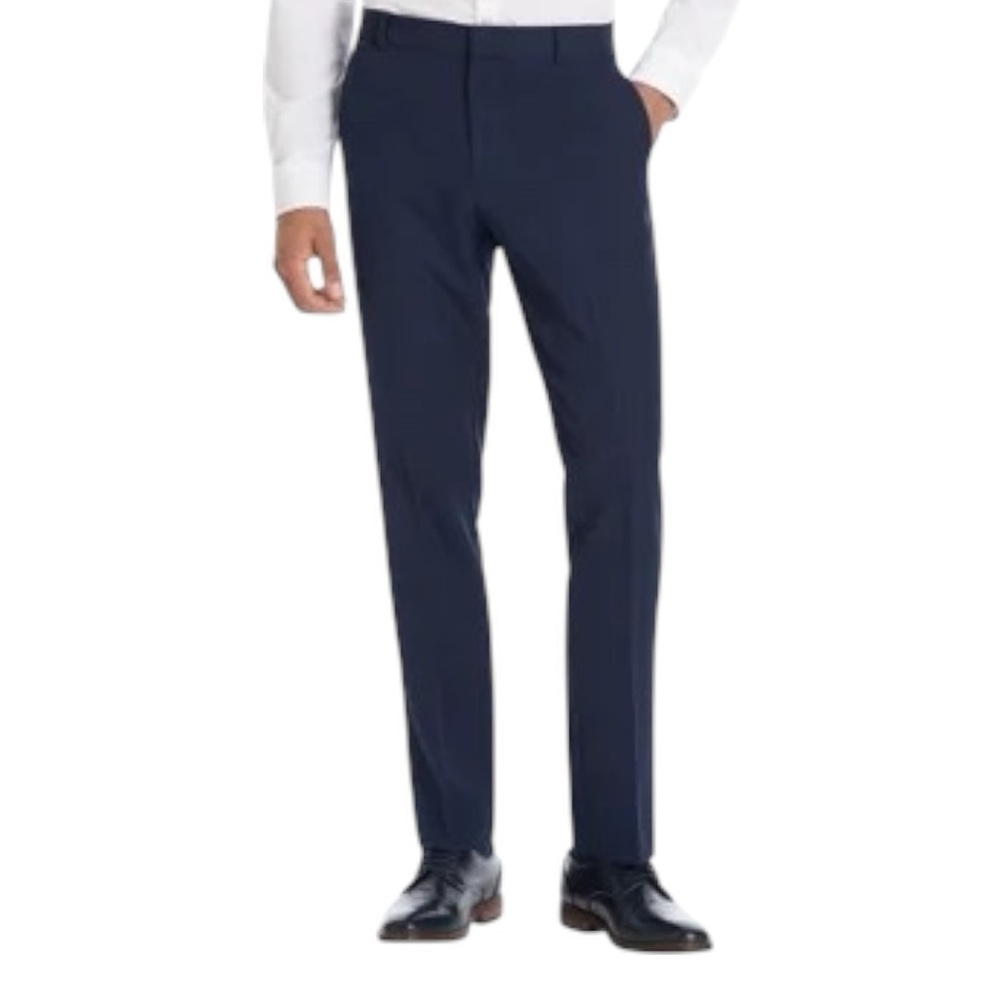 Van Heusen Dress Pant Men’s 32 x 30 Slim Fit Comfort Waistband Navy Blue